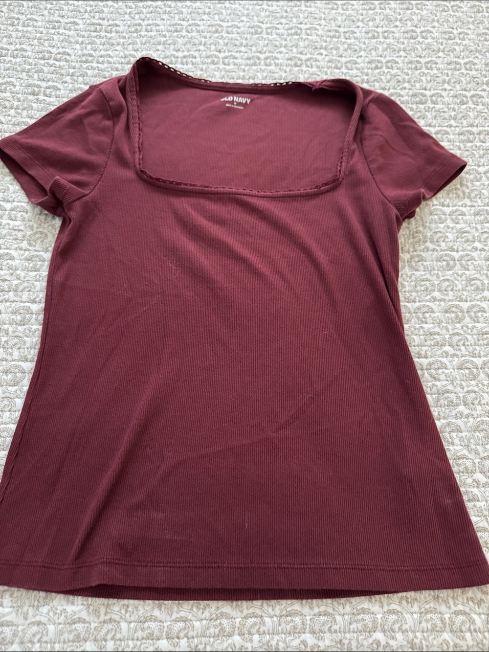 Old Navy Short Sleeve Scoop Neck Top - Maroon